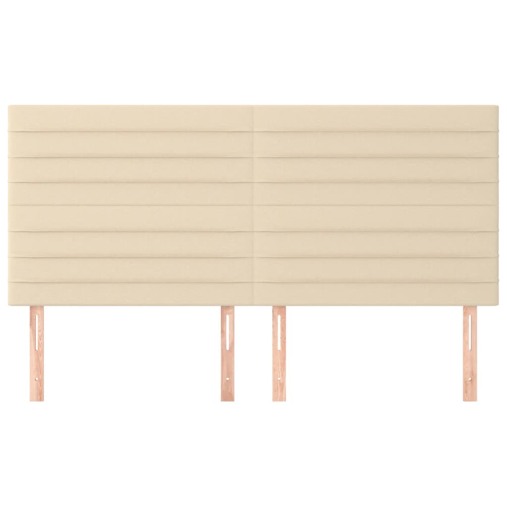 vidaXL Κεφαλάρια Κρεβατιού 4 τεμ. Κρεμ 90x5x78/88 εκ. Υφασμάτινο