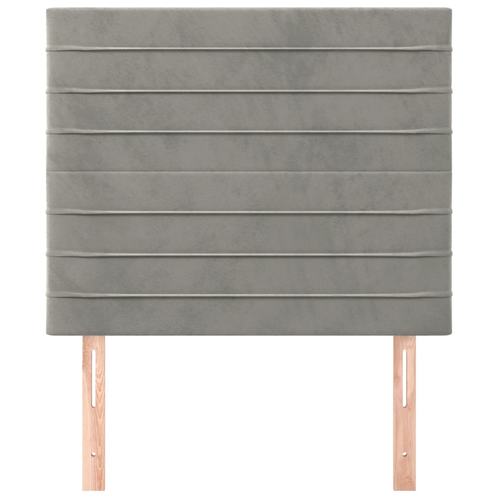 vidaXL Κεφαλάρια Κρεβατιού 2 τεμ. Αν. Γκρι 90x5x78/88 εκ. Βελούδινο