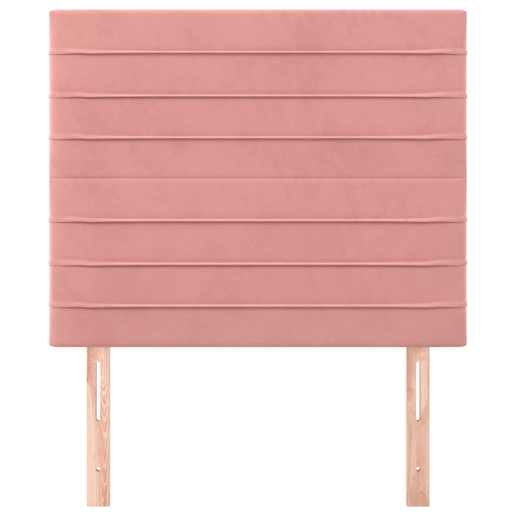 vidaXL Κεφαλάρια Κρεβατιού 2 τεμ. Ροζ 90x5x78/88 εκ. Βελούδινο