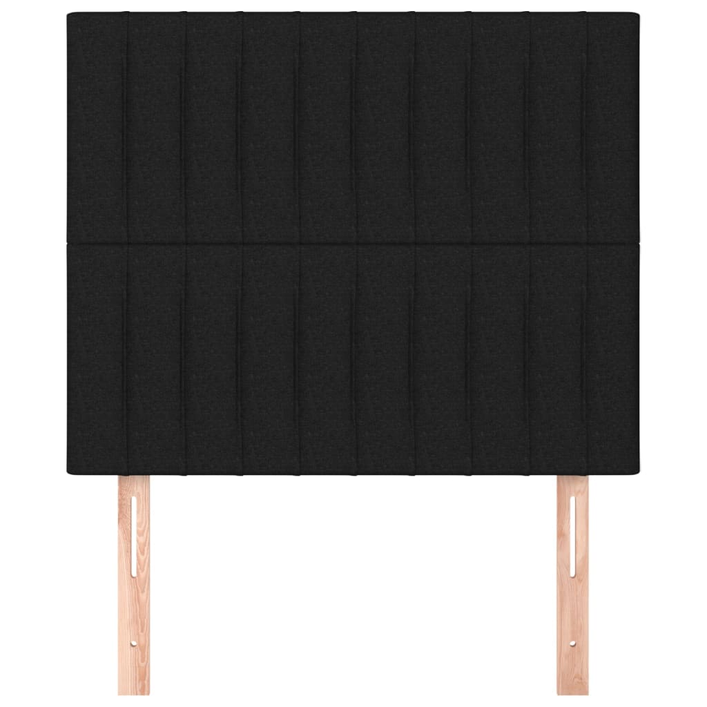 vidaXL Κεφαλάρι Κρεβατιού Μαύρο 80x5x118/128 εκ. Ύφασμα