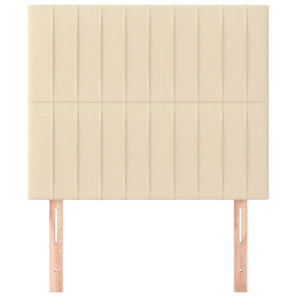 vidaXL Κεφαλάρια Κρεβατιού 2 τεμ. Κρεμ 80 x 5 x 78/88 εκ. Υφασμάτινο