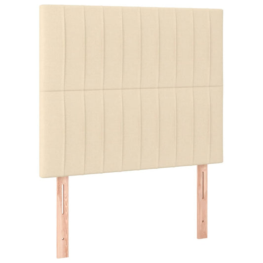 vidaXL Κεφαλάρι Κρεμ 90x5x118/128 εκ. Ύφασμα