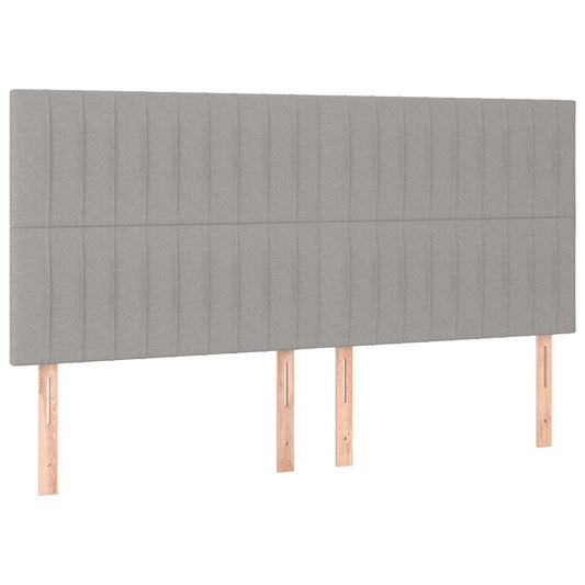 vidaXL Κεφαλάρι Ανοιχτό Γκρι 160x5x118/128 εκ. Ύφασμα