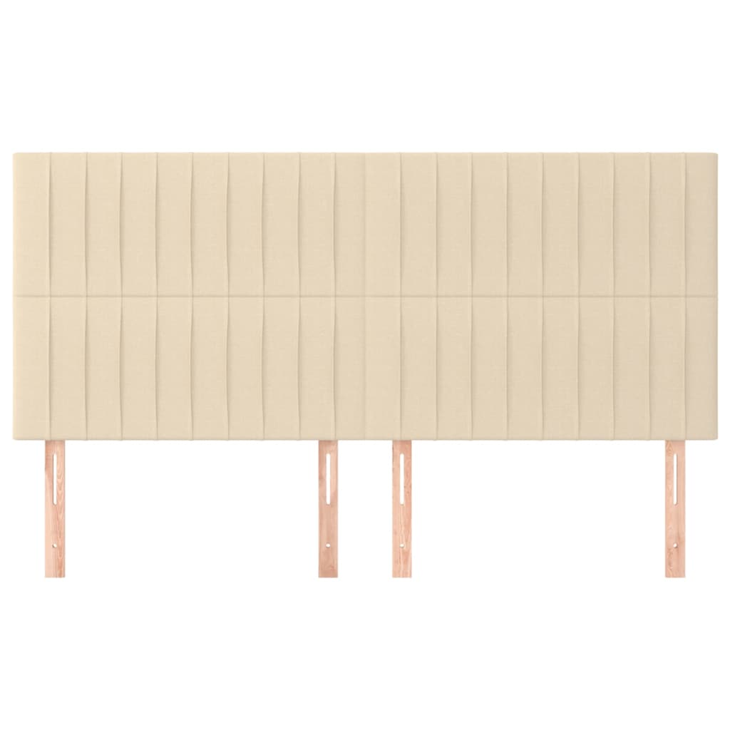 vidaXL Κεφαλάρι Κρεμ 160x5x118/128 εκ. Ύφασμα