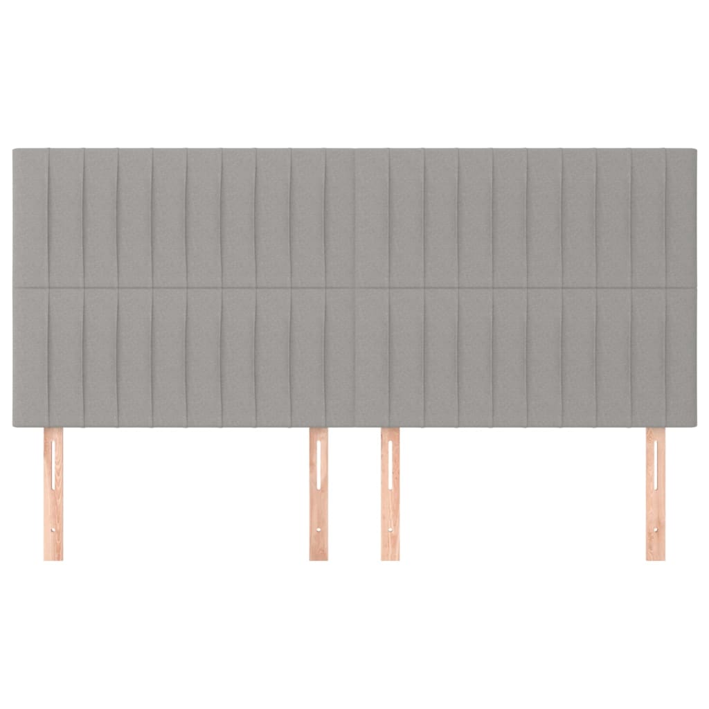 vidaXL Κεφαλάρι Ανοιχτό Γκρι 180x5x118/128 εκ. Ύφασμα