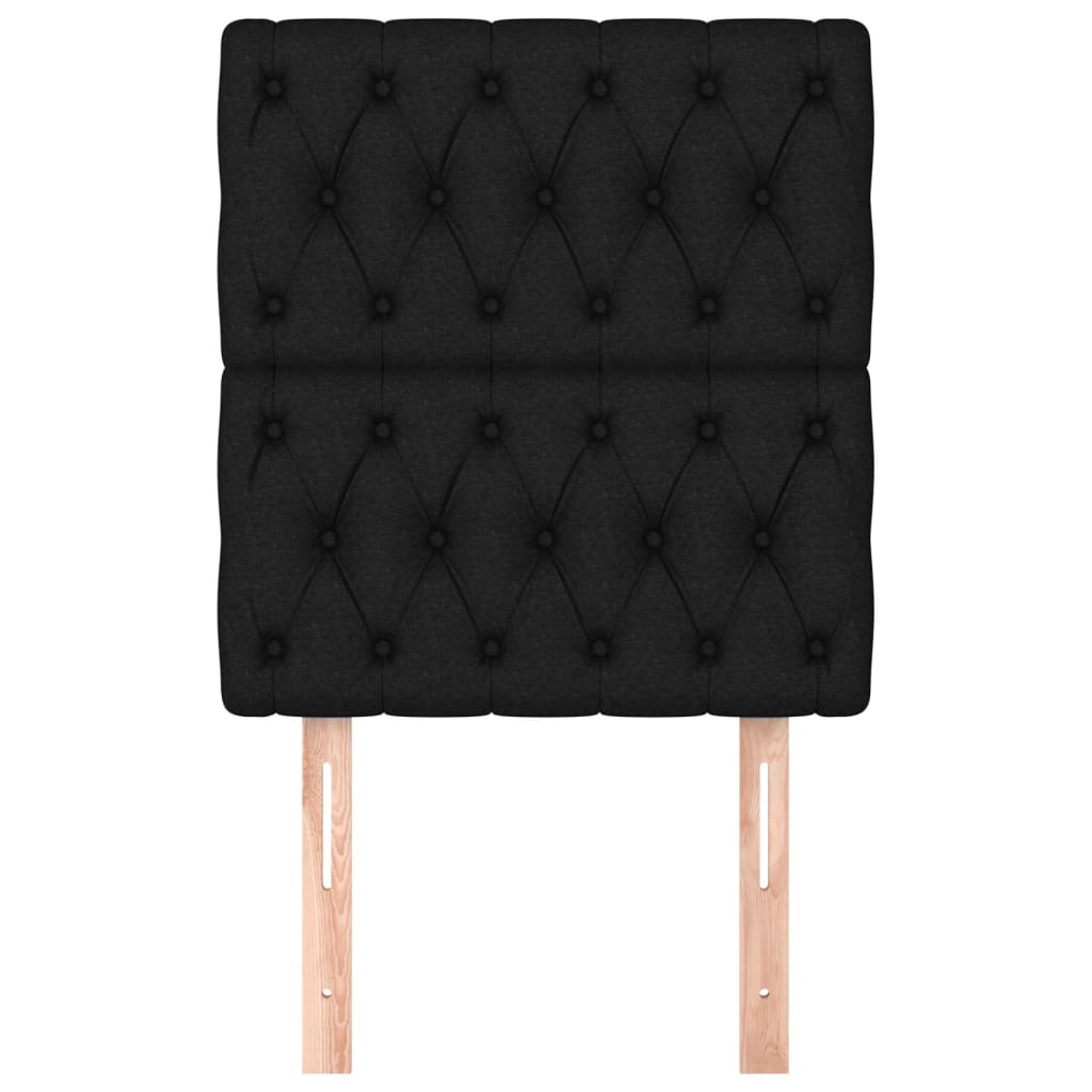 vidaXL Κεφαλάρια Κρεβατιού 2 τεμ. Μαύρο 80x7x78/88 εκ. Υφασμάτινο