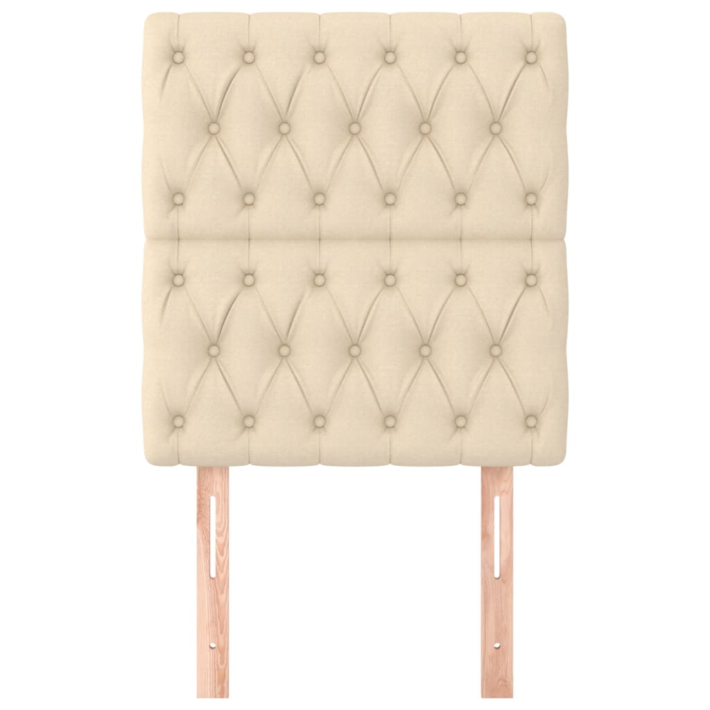 vidaXL Κεφαλάρι Κρεμ 80x7x118/128 εκ. Ύφασμα