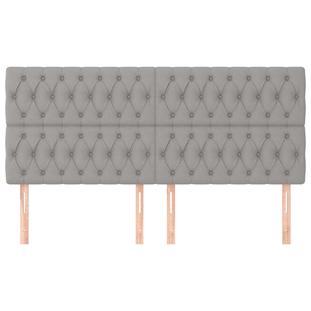 vidaXL Κεφαλάρι Ανοιχτό Γκρι 200x7x118/128 εκ. Ύφασμα