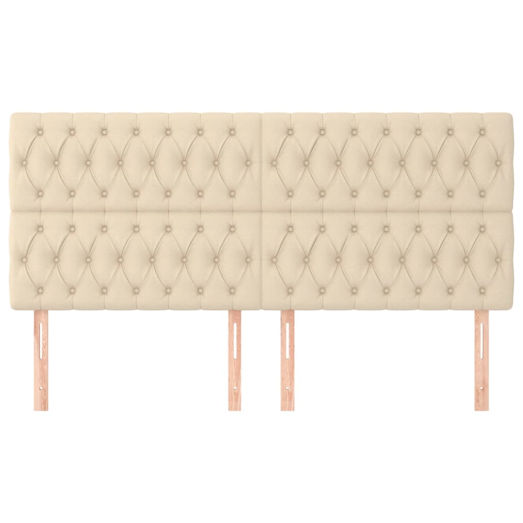 vidaXL Κεφαλάρι Κρεμ Ύφασμα 200x7x118/128 εκ.