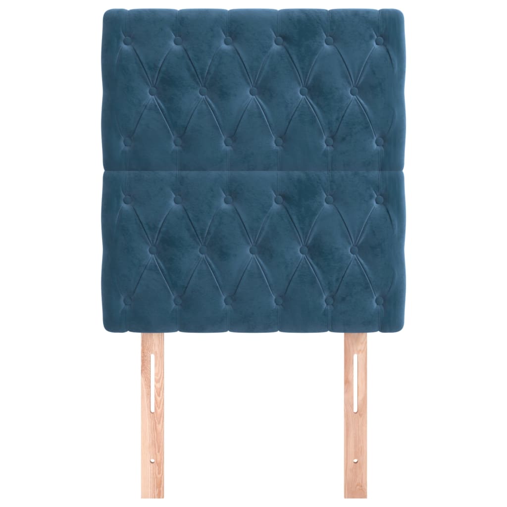 vidaXL Κεφαλάρι Σκούρο Μπλε Βελούδινο 80x7x118/128 εκ.