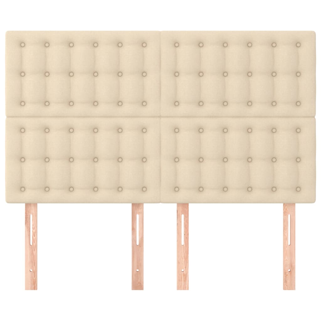 vidaXL Κεφαλάρι Κρεμ 144x5x118/128 εκ. Ύφασμα