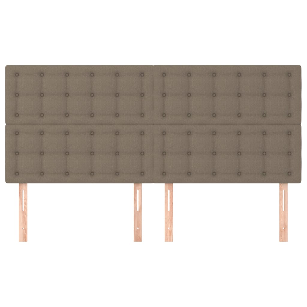 vidaXL Κεφαλάρια Κρεβατιού 4 τεμ. Taupe 80 x 5 x 78/88 εκ. Υφασμάτινο