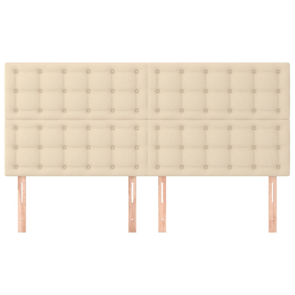 vidaXL Κεφαλάρι Κρεμ 160x5x118/128 εκ. Ύφασμα