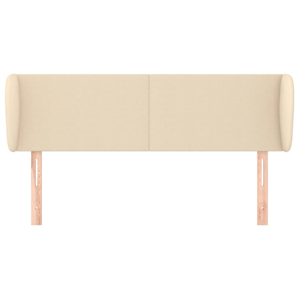 vidaXL Κεφαλάρι με Πτερύγια Κρεμ 147 x 23 x 78/88 εκ. Υφασμάτινο