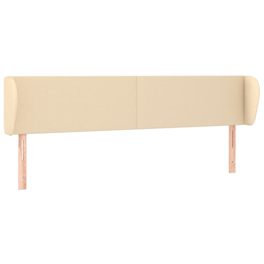 vidaXL Κεφαλάρι με Πτερύγια Κρεμ 163x23x78/88 εκ. Υφασμάτινο