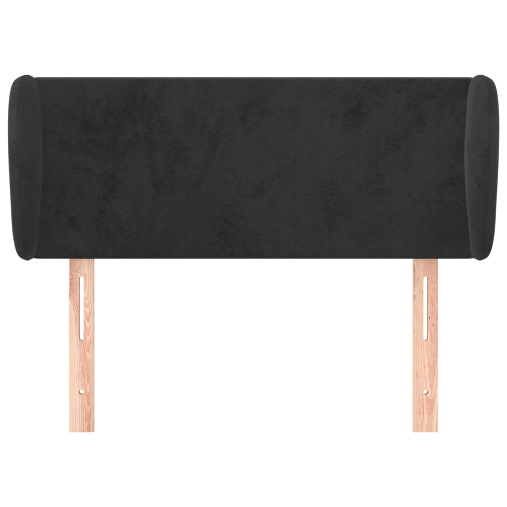 vidaXL Κεφαλάρι με Πτερύγια Μαύρο 103x23x78/88 εκ. Βελούδινο