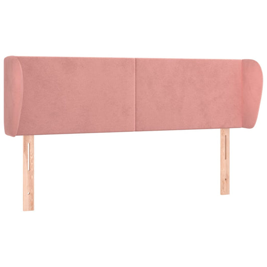 vidaXL Κεφαλάρι με Πτερύγια Ροζ 147x23x78/88 εκ. Βελούδινο