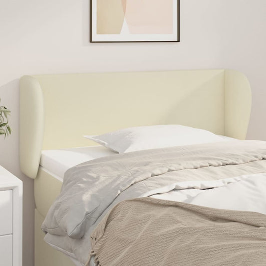 vidaXL Κεφαλάρι με Πτερύγια Κρεμ 83x23x78/88 εκ. Συνθετικό Δέρμα