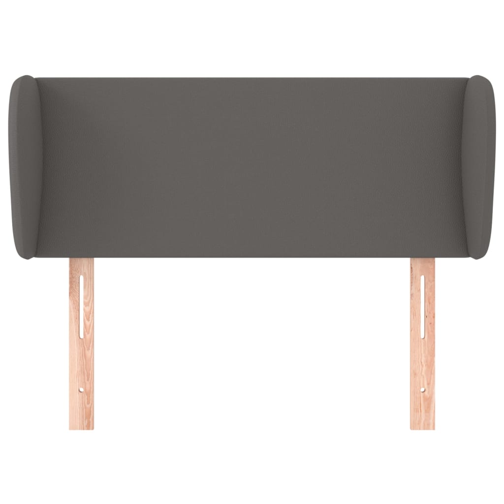 vidaXL Κεφαλάρι με Πτερύγια Γκρι 93x23x78/88 εκ. Συνθετικό Δέρμα