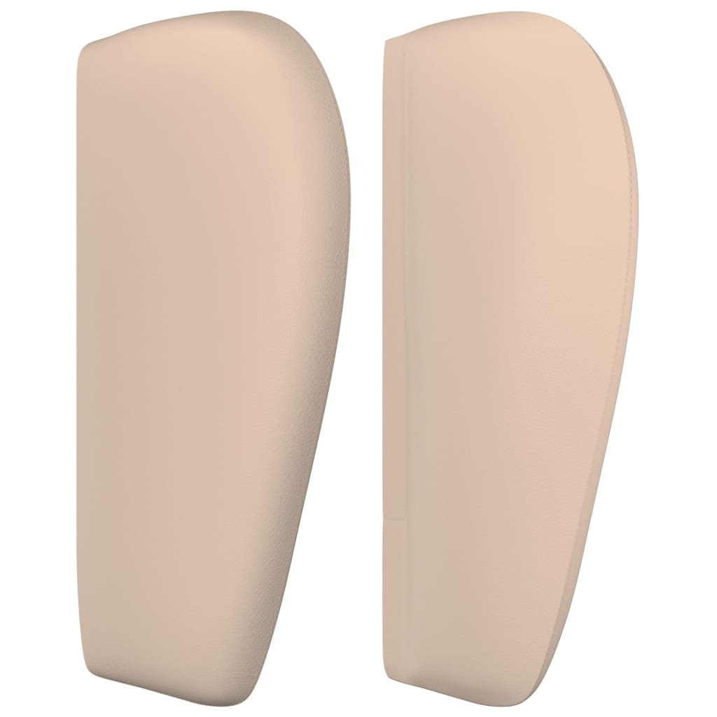 vidaXL Κεφαλάρι με Πτερύγια Καπουτσίνο 93x23x78/88 εκ. Συνθετικό Δέρμα