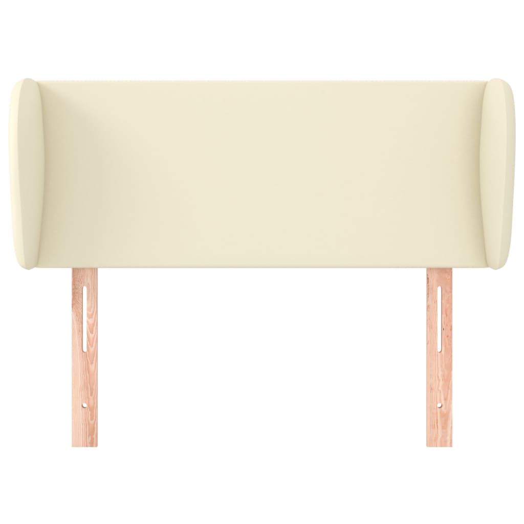 vidaXL Κεφαλάρι με Πτερύγια Κρεμ 103x23x78/88 εκ. Συνθετικό Δέρμα