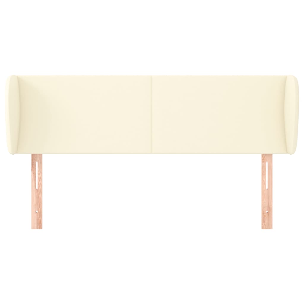 vidaXL Κεφαλάρι με Πτερύγια Κρεμ 147x23x78/88 εκ. Συνθετικό Δέρμα