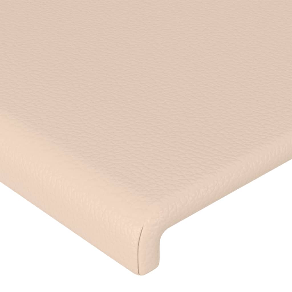 vidaXL Κεφαλάρι με Πτερύγια Καπουτσίνο 147x23x78/88εκ. Συνθετικό Δέρμα
