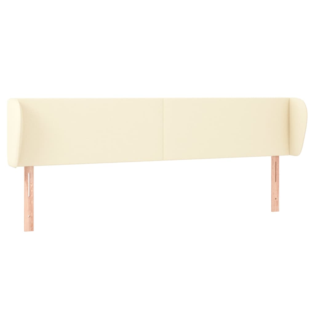 vidaXL Κεφαλάρι με Πτερύγια Κρεμ 183x23x78/88 εκ. Συνθετικό Δέρμα
