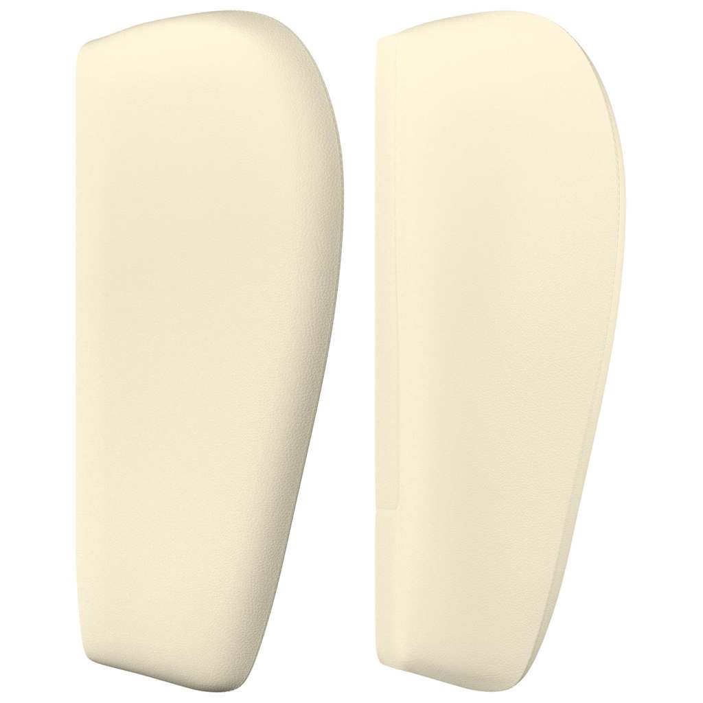 vidaXL Κεφαλάρι με Πτερύγια Κρεμ 203x23x78/88 εκ. Συνθετικό Δέρμα