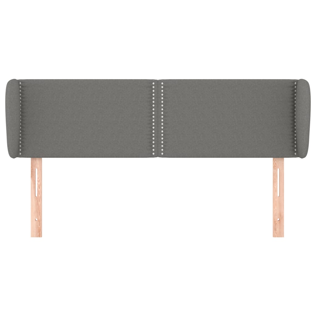 vidaXL Κεφαλάρι με Πτερύγια Σκούρο Γκρι 147 x 23 x 78/88εκ. Υφασμάτινο