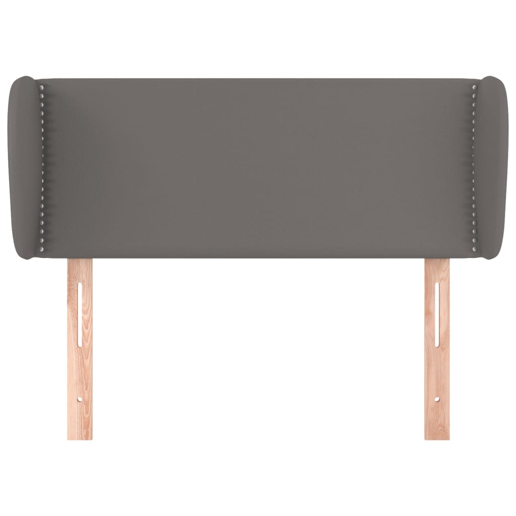 vidaXL Κεφαλάρι με Πτερύγια Γκρι 93x23x78/88 εκ. Συνθετικό Δέρμα