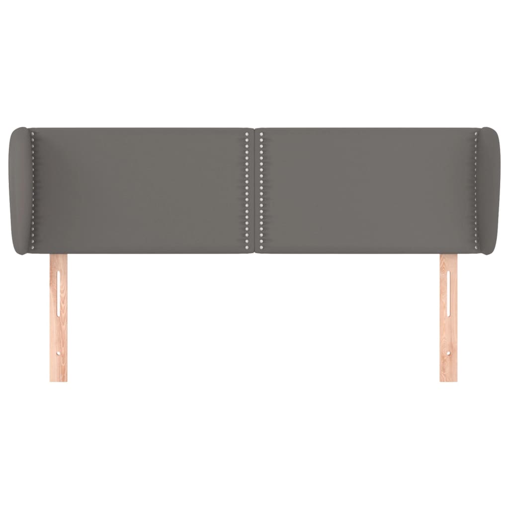 vidaXL Κεφαλάρι με Πτερύγια Γκρι 147x23x78/88 εκ. Συνθετικό Δέρμα