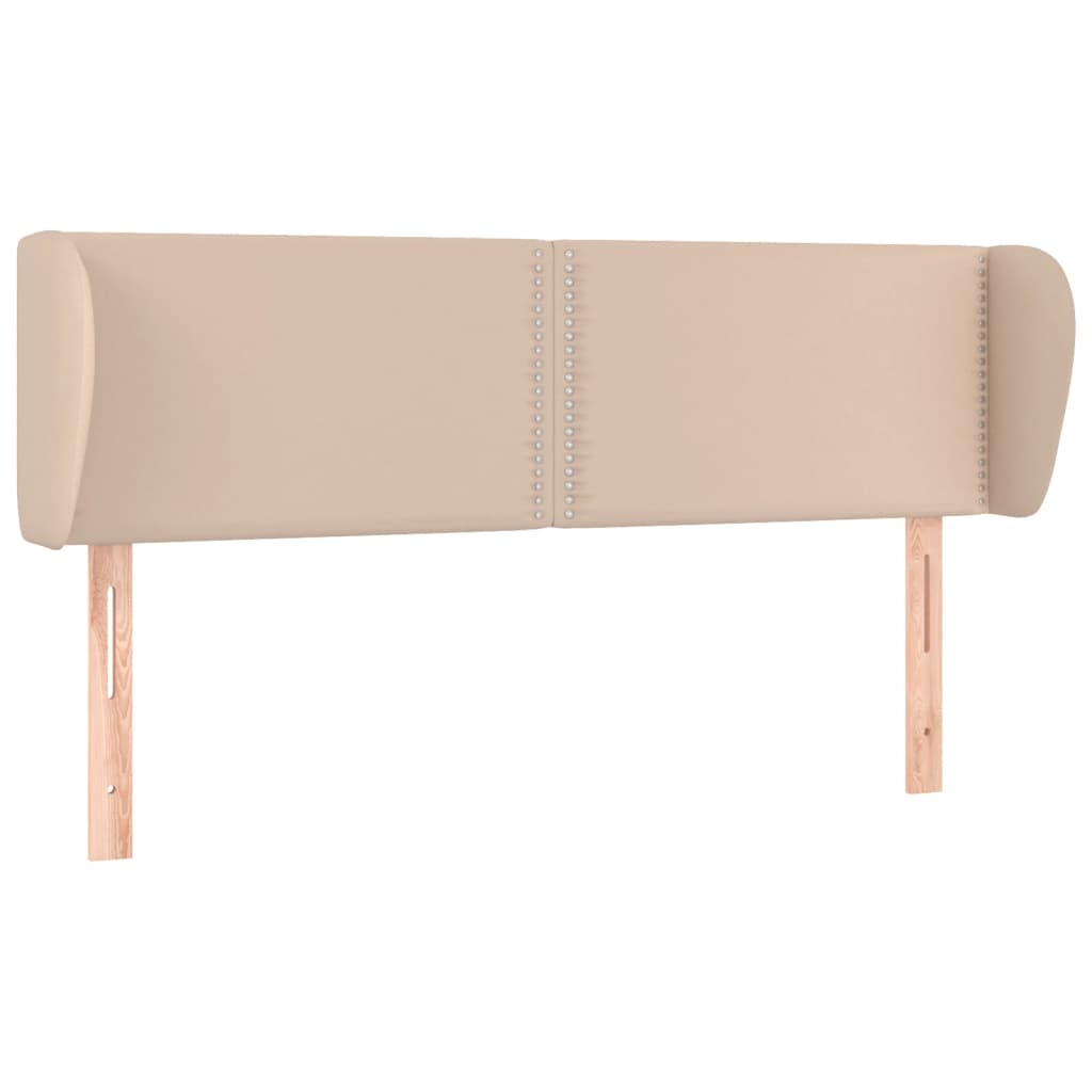 vidaXL Κεφαλάρι με Πτερύγια Καπουτσίνο 147x23x78/88εκ. Συνθετικό Δέρμα