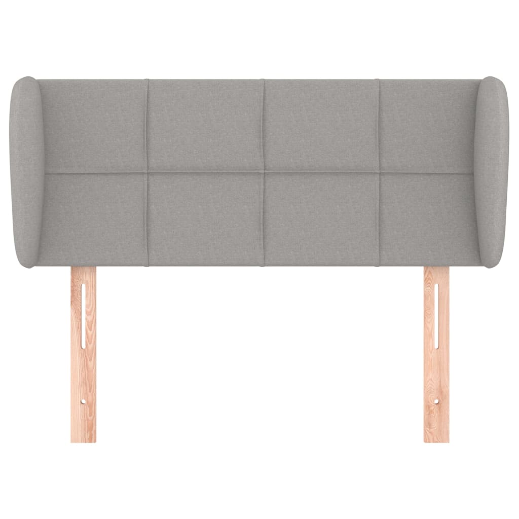 vidaXL Κεφαλάρι με Πτερύγια Ανοιχτό Γκρι 83x23x78/88 εκ. Υφασμάτινο