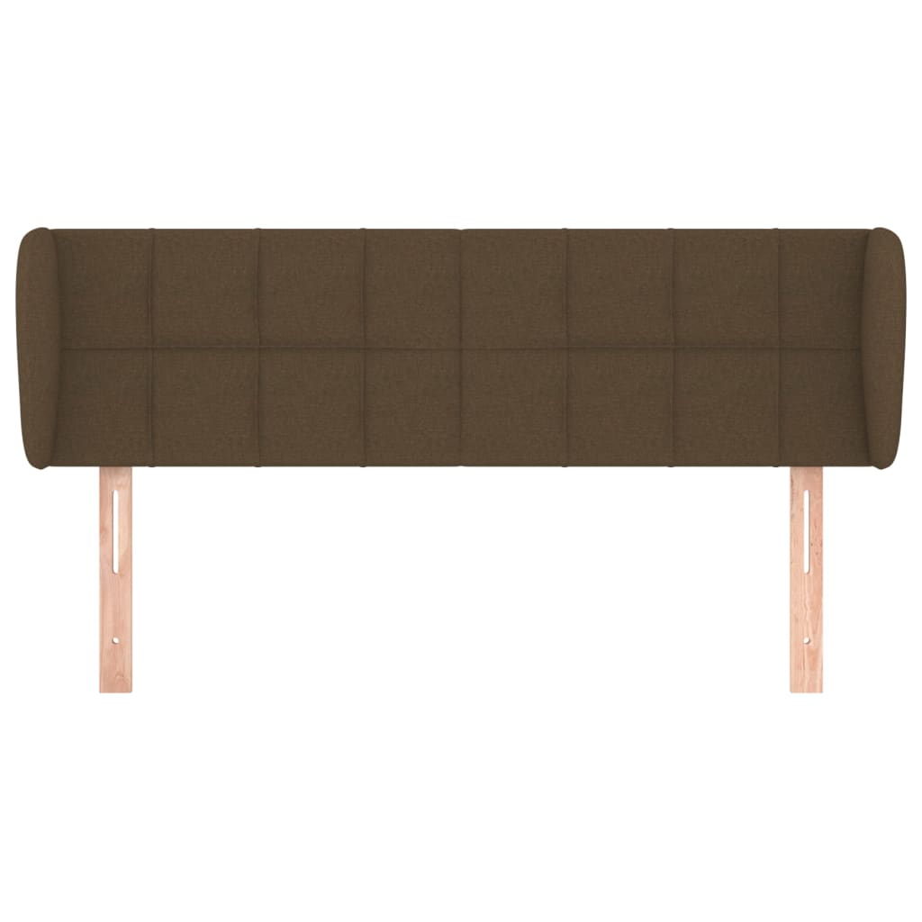 vidaXL Κεφαλάρι με Πτερύγια Σκούρο Καφέ 147 x 23 x 78/88εκ. Υφασμάτινο