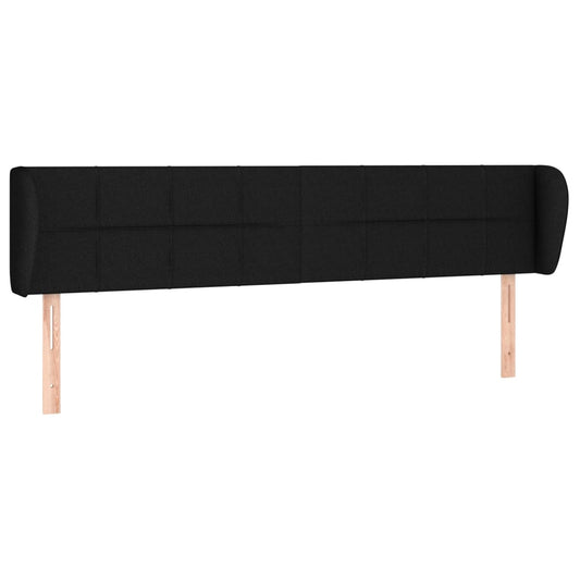 vidaXL Κεφαλάρι με Πτερύγια Μαύρο 203 x 23 x 78/88 εκ. Υφασμάτινο