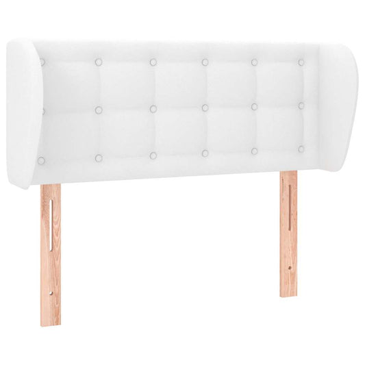 vidaXL Κεφαλάρι με Πτερύγια Λευκό 93x23x78/88 εκ. Συνθετικό Δέρμα