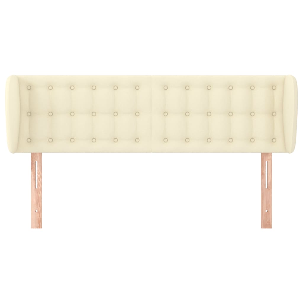 vidaXL Κεφαλάρι με Πτερύγια Κρεμ 147x23x78/88 εκ. Συνθετικό Δέρμα