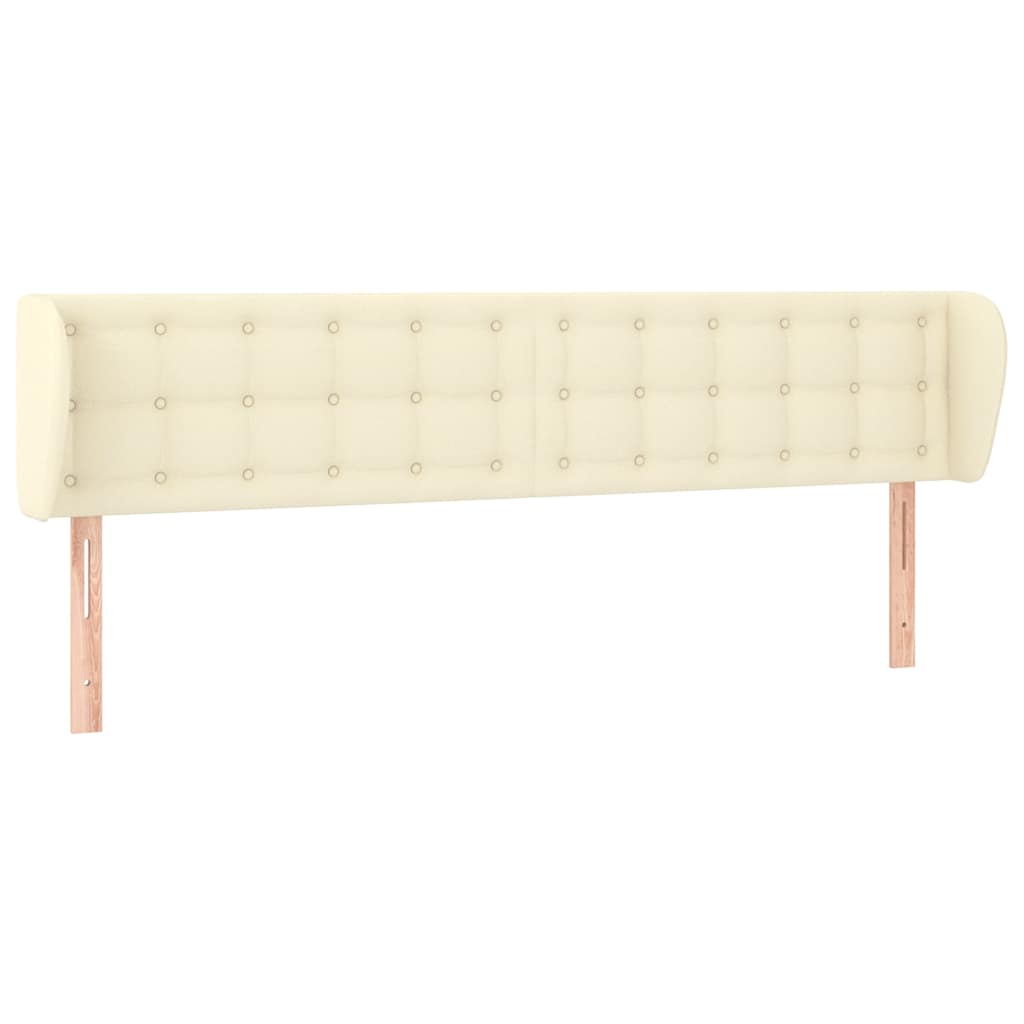 vidaXL Κεφαλάρι με Πτερύγια Κρεμ 163x23x78/88 εκ. Συνθετικό Δέρμα