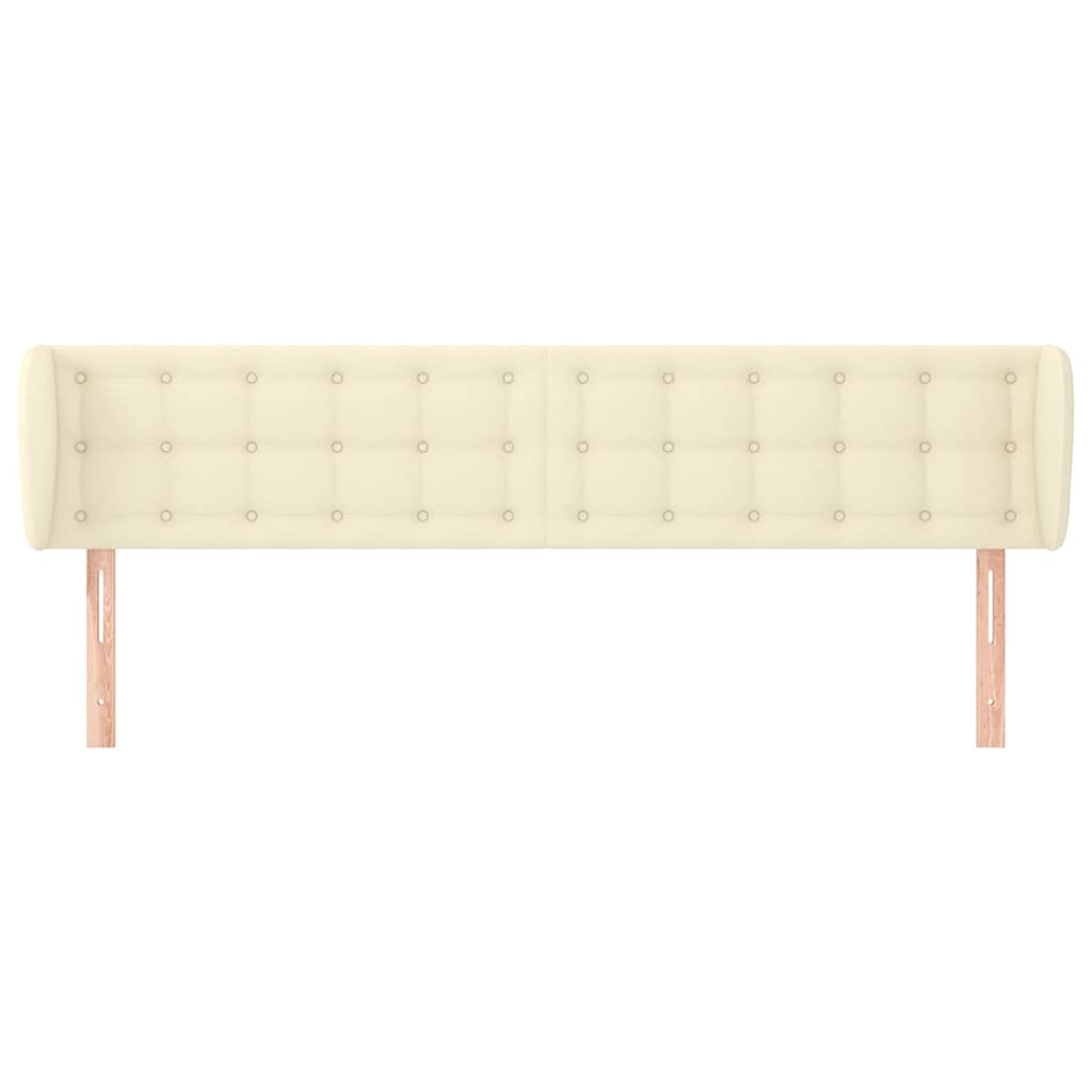 vidaXL Κεφαλάρι με Πτερύγια Κρεμ 163x23x78/88 εκ. Συνθετικό Δέρμα