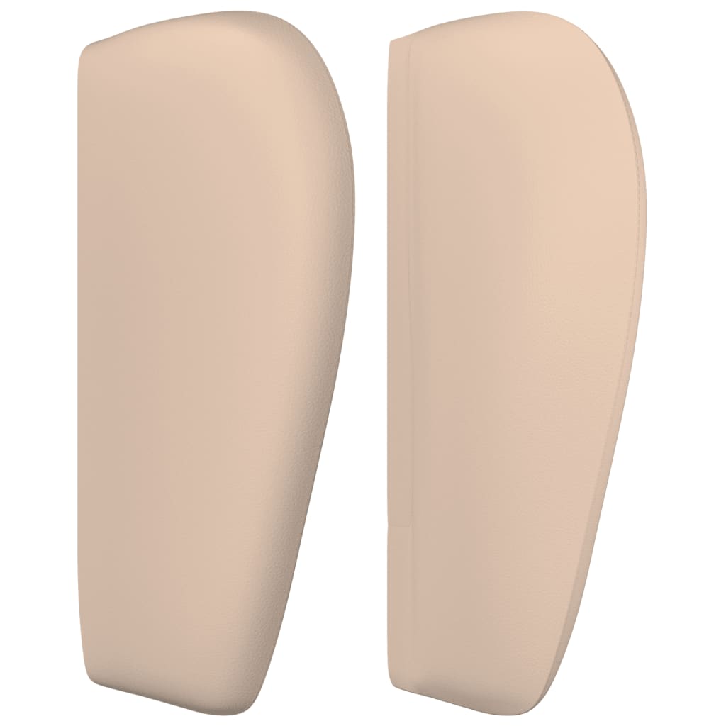 vidaXL Κεφαλάρι με Πτερύγια Καπουτσίνο 163x23x78/88εκ. Συνθετικό Δέρμα