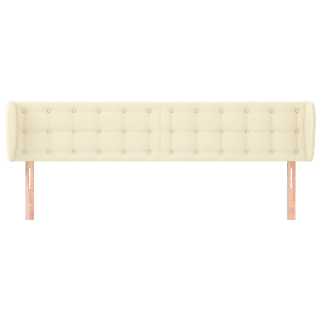 vidaXL Κεφαλάρι με Πτερύγια Κρεμ 183x23x78/88 εκ. Συνθετικό Δέρμα
