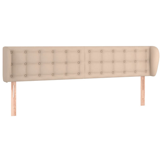 vidaXL Κεφαλάρι με Πτερύγια Καπουτσίνο 183x23x78/88εκ. Συνθετικό Δέρμα