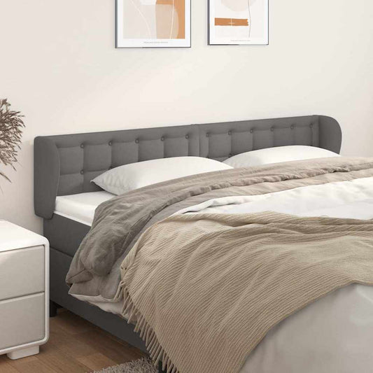 vidaXL Κεφαλάρι με Πτερύγια Γκρι 203x23x78/88 εκ. Συνθετικό Δέρμα