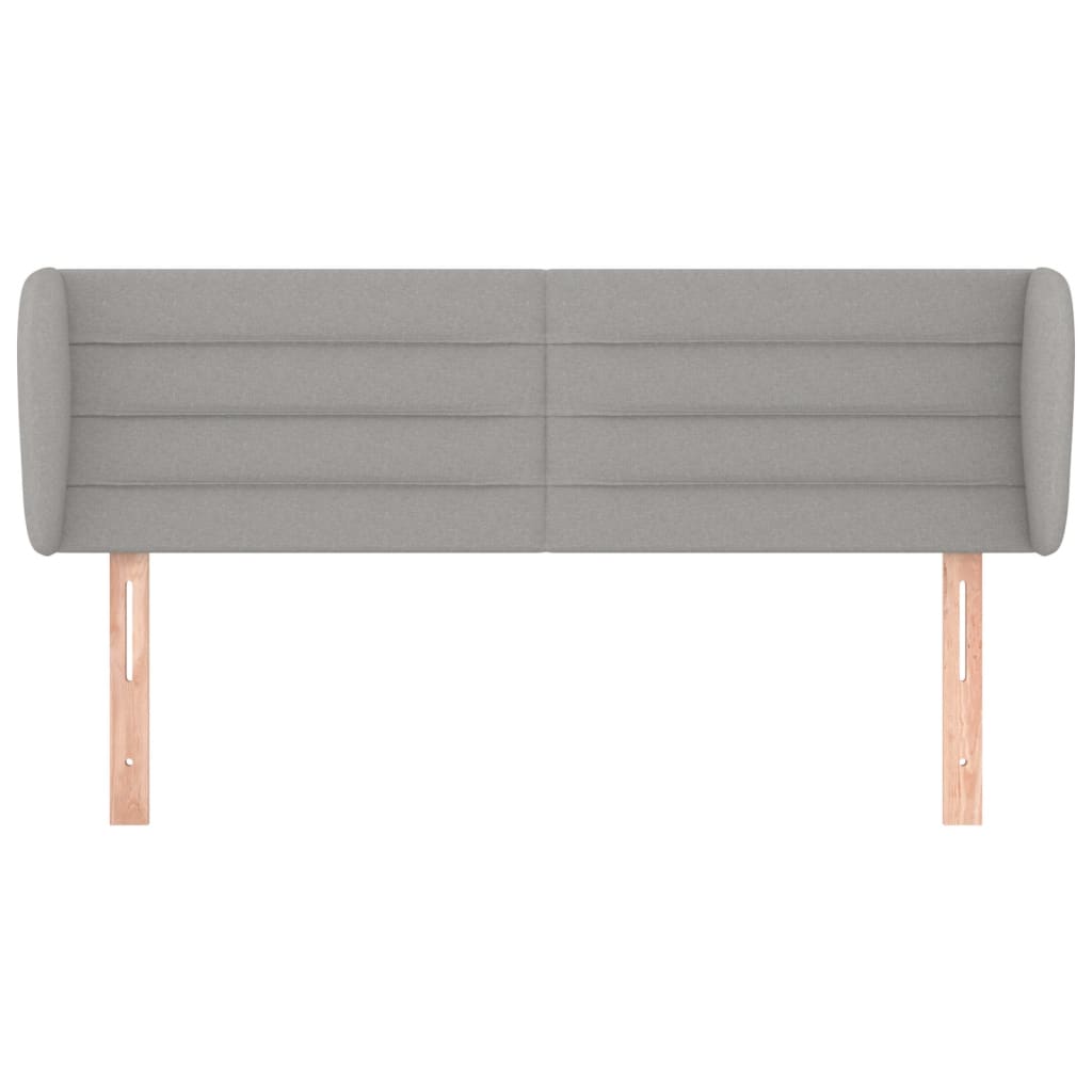 vidaXL Κεφαλάρι με Πτερύγια Ανοιχτό Γκρι 147x23x78/88 εκ. Υφασμάτινο