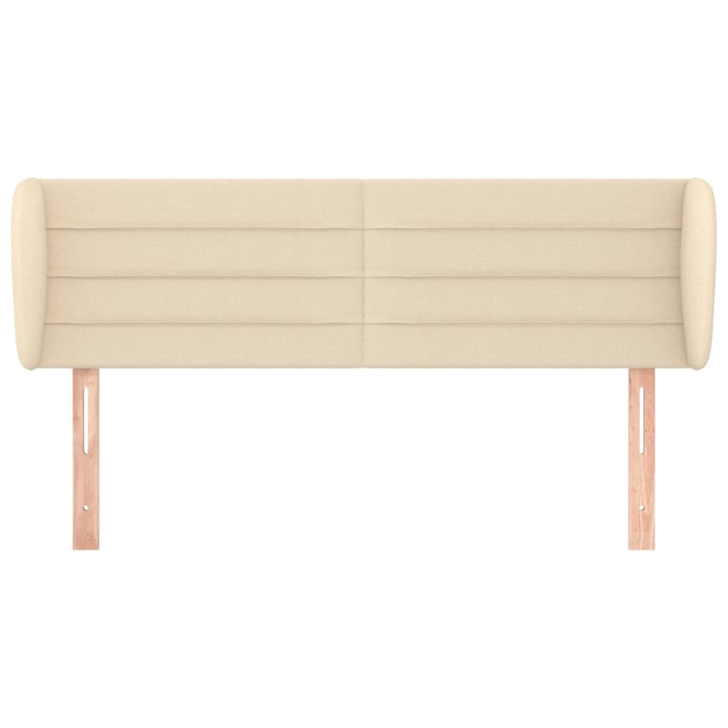 vidaXL Κεφαλάρι με Πτερύγια Κρεμ 147 x 23 x 78/88 εκ. Υφασμάτινο