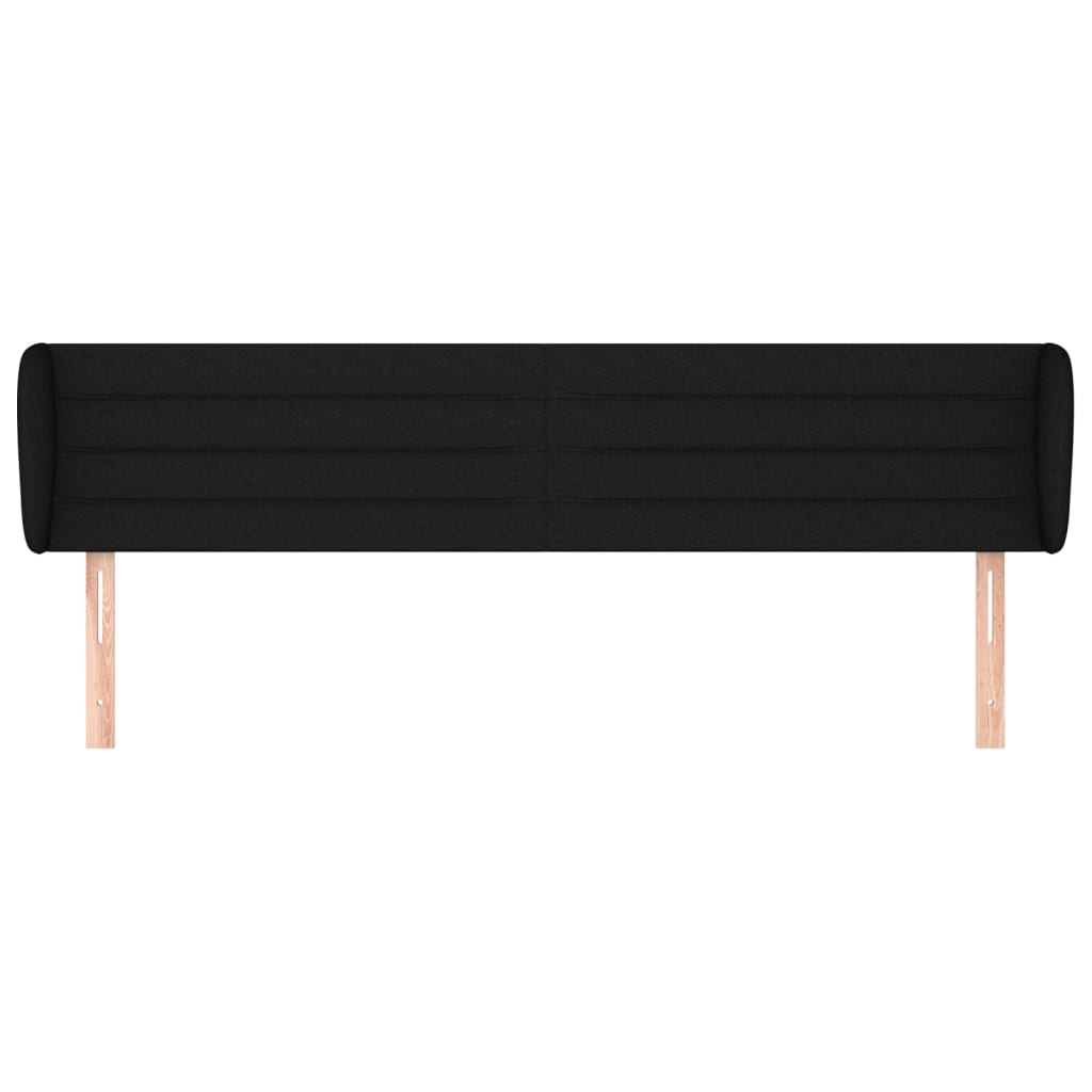 vidaXL Κεφαλάρι με Πτερύγια Μαύρο 163x23x78/88 εκ. Υφασμάτινο