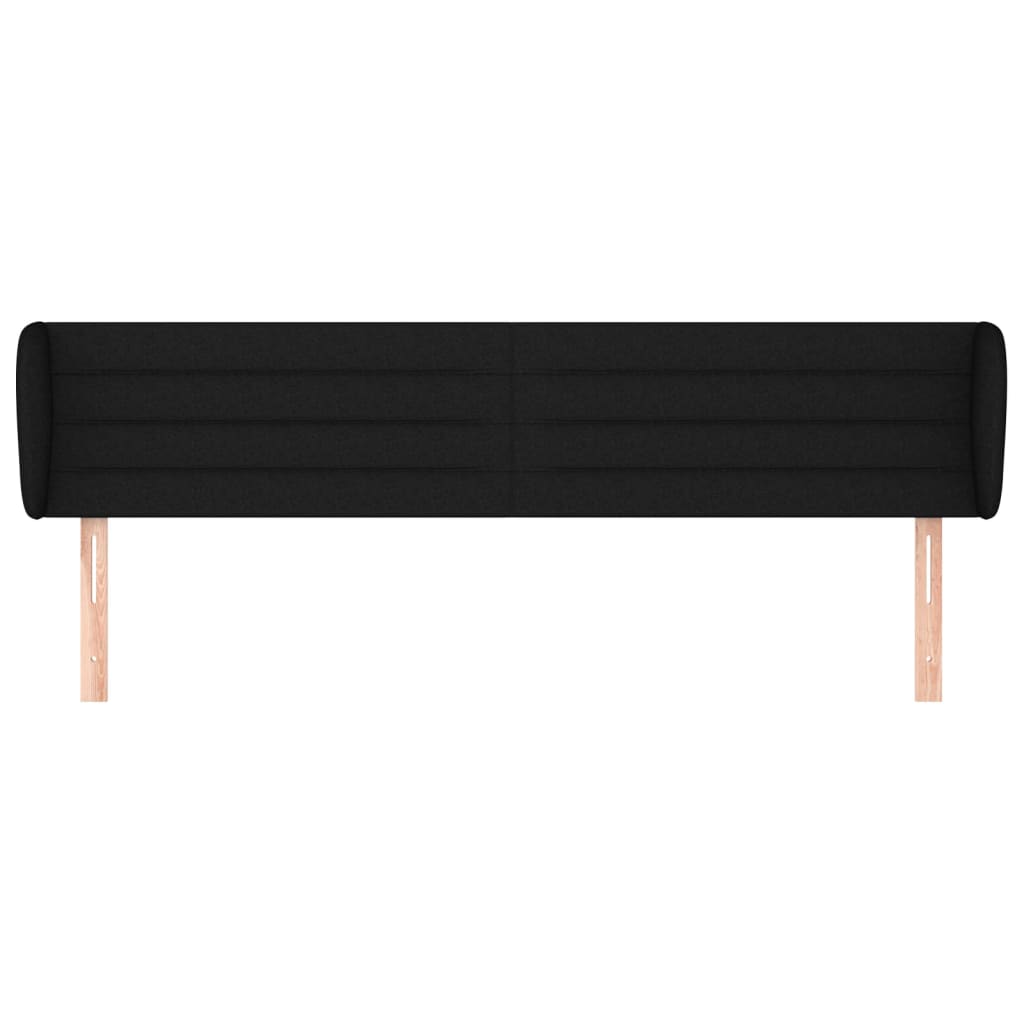 vidaXL Κεφαλάρι με Πτερύγια Μαύρο 183x23x78/88 εκ. Υφασμάτινο