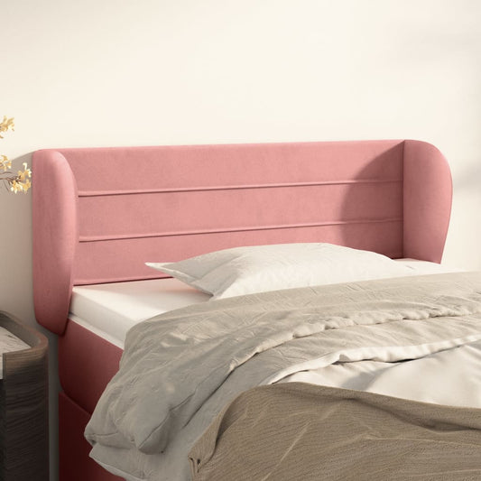 vidaXL Κεφαλάρι με Πτερύγια Ροζ 103x23x78/88 εκ. Βελούδινο