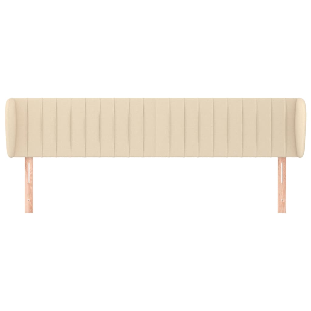vidaXL Κεφαλάρι με Πτερύγια Κρεμ 163x23x78/88 εκ. Υφασμάτινο